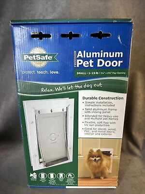#ad PetSafe SMALL Freedom Aluminum Pet Dog Door Dogs to 15 lbs PPA00 10859 $39.99