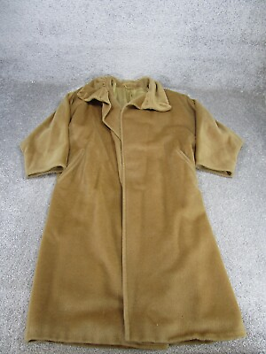 #ad Max Mara Trench Coat Womens 6 Long Brown Wool Shearling *read $64.99