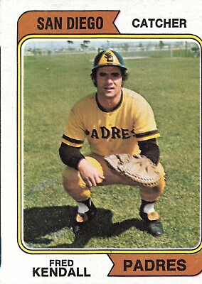 #ad Fred Kendall San Diego Padres 1974 Topps Baseball Card #53 $2.49