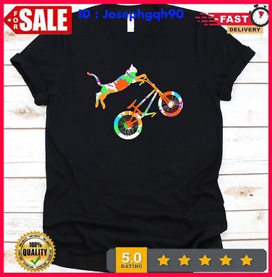 #ad Cat Bike Shirt Cat Owners Cat Lovers Shirt Bike Shirt Biker Shirt Bicycle $5.90