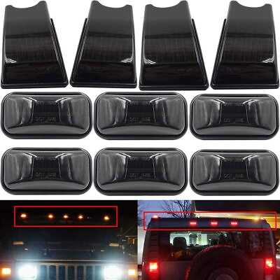 #ad 10x Smoked LED Cab Roof Marker Lights For 2003 2009 Hummer H2 SUT Clearance Lamp $98.99