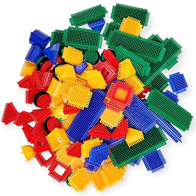 #ad Bristle Blocks Battat Building Blocks 142 Piece Lot STEM Creative Toys Wheels $19.99