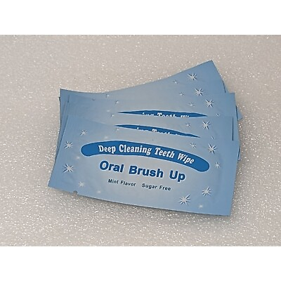#ad Lot of 5 Oral Brush Up Deep Cleaning Teeth Wipe Mint Flavor $2.99