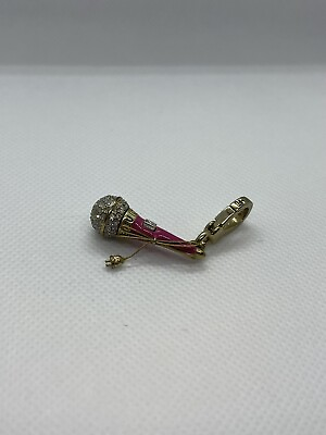 #ad 2006 Juicy Couture Pave Pink Microphone Charm Rare $120.00