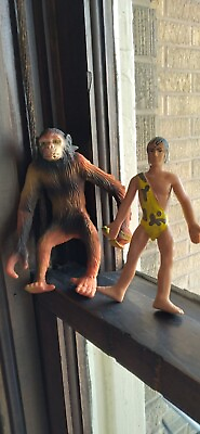 #ad Vintage 1973 Mego Worlds Greatest Tarzan Bendy amp; 80s Rubber Gorilla Ape Figure $99.99