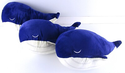 #ad Lot of 3 Plush Blue Whale Stuffed Toys 9 inch Kid Safe New Unused Open Box $14.25