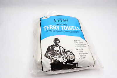 #ad 12 Pk Mars Terry Towel White 79025 $6.20