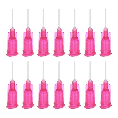 #ad 50pcs 25G Dispensing Needles 1 2quot; PP Needle Tips with Flexible Needle Red $12.45
