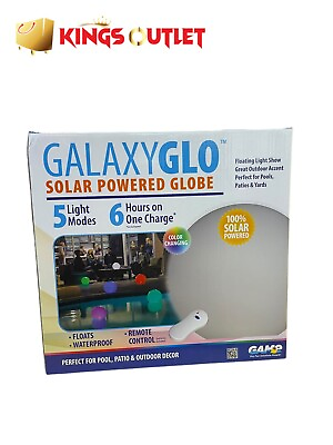#ad GAME 9015 BB GalaxyGLO Globe Backyard Outdoor Light 100% Solar $48.88