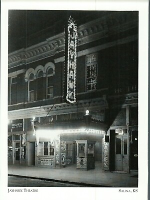 #ad *Kansas Postcard quot;The Jayhawk Theatrequot; S Santa Fe Ave *Salina Kansas {G178 S2} $3.99