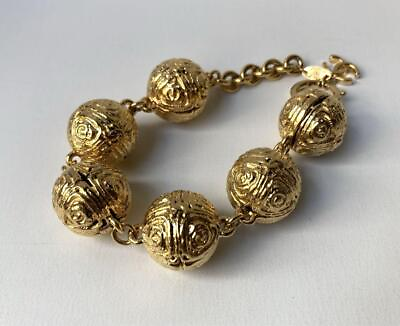 #ad Chanel 1985 6P Large Ball Bell Bracelet Gold Color Ladies Women#x27;s Accessories $1230.54