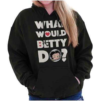 #ad What Would Betty Boop Do Cartoon Vintage Gift Women Long Sleeve Hoodie Sweatshir $31.99