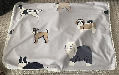 #ad Mainstays set of two 36x20 dog print pillow covers Gray Tan Black Polyester $19.80