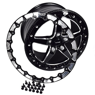 #ad VMS Racing Black Beadlock Vstar Rim Wheel 17x10 5X120 44 For 10 20 Chevy Camaro $599.95