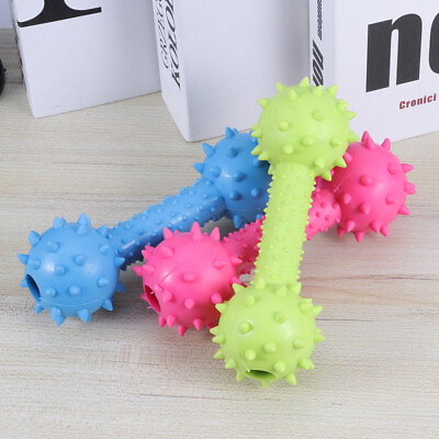 #ad 3 Pcs Dog Bite Toy Puppy Biting Toys Tooth Cleaning Training Dumbbell $13.90