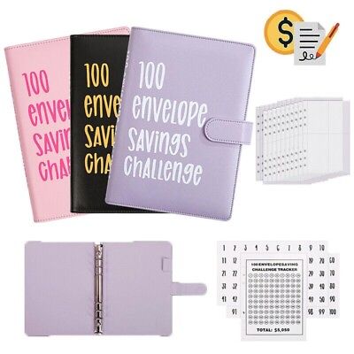 #ad Saving Challenge Book Binder Fun Easy Cash Budget 100 Envelope Saving Challenge $10.55