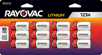 #ad Rayovac RL123A 3 Volt Lithium Batteries 12 Pack $14.98