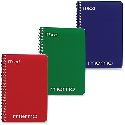 #ad Mead Memo Book College Ruled 4quot;x6quot; 40 Sheets Assorted 45644 $8.66