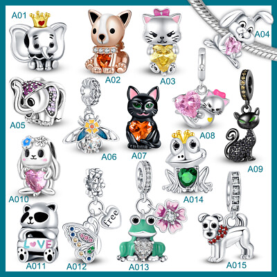 #ad Authentic New Animals and Insects Charm 925 Sterling Silver Women Bracelet Charm $17.98