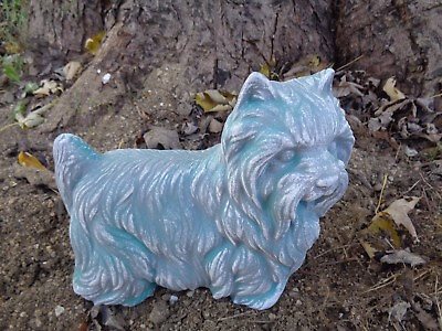 #ad Latex Yorkie dog mold w plastic backup plaster concrete mould 8quot;L x 6.5quot; x 3quot;W $199.95