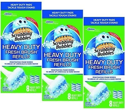 #ad Scrubbing Bubbles Heavy Duty Refills Fresh Brush Toilet Cleaning System 8 Count $54.97