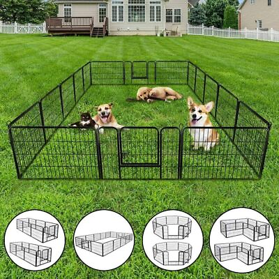 Puppy Pet Playpen Hogh Panels 8 Panel Indoor Outdoor Metal Protable Dog Fence $136.89