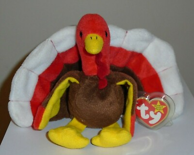 Ty Beanie Baby GOBBLES the Turkey 5.5 Inch MINT with MINT TAGS $13.90