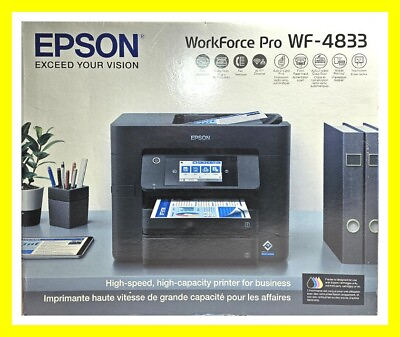 #ad 🔥Epson WorkForce Pro WF 4833 Wireless All in One 2 sided Copy NEW FAST SHIP🚚 $224.95