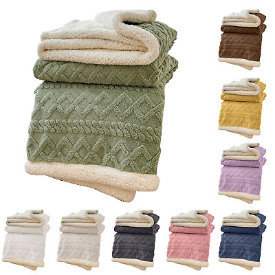 #ad Fuzzy Throw Blanket Cozy Warm Imitation Cashmere Blanket Soft Warm For Sofa Bed $85.49