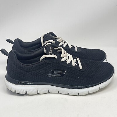 #ad Skechers Flex Appeal 2.0 Shoes Womens 8.5 Black Memory Foam Washable Sneakers $24.99