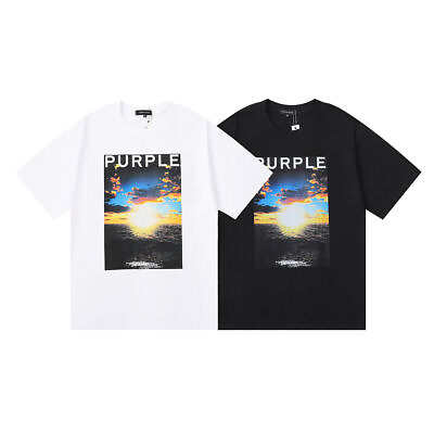 #ad Fashion Brand Purple Brand Printed Casual Versatile Short sleeved Men#x27;s T shirts $52.00