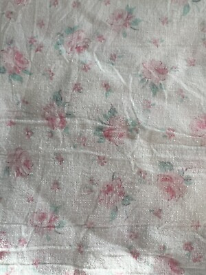 #ad Light Pink Cotton Or Blend Fabric With Small Flowers 1 4 Yard $3.00