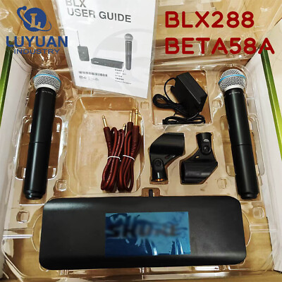 #ad BLX288 BETA58A UHF Wireless Microphone System Handheld Vocal Mics w Receiver $212.00