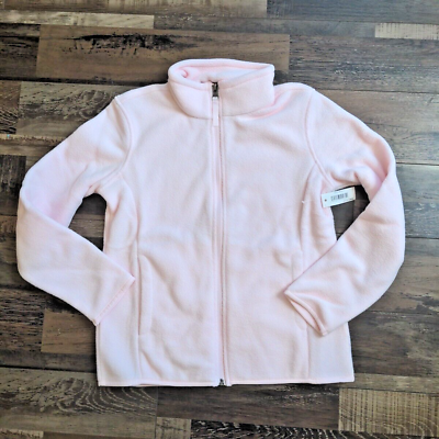 #ad Amazon Essentials Fleece Girls Large 10 Pink Full Zip Jacket Pockets Soft $20.00