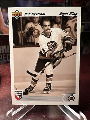 #ad 1991 92 Upper Deck Hockey BOB NYSTROM Islanders 641 $1.50