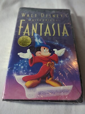 #ad Walt Disney’s Masterpiece Fantasia VHS 1991 Rare Black Diamond Edition 1132 $100.00