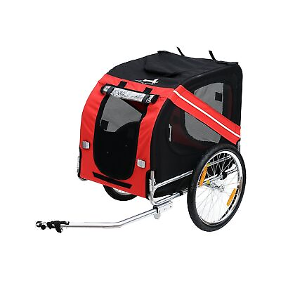 #ad Aosom Dog Bike Trailer Pet Cart Bicycle Wagon Cargo Carrier Attachment for Tr... $130.14