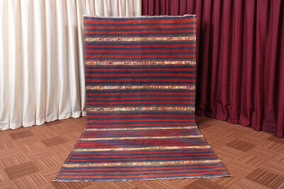 #ad 5x9 Oriental Vintage Flat Kilim Wool Handmade Traditional Geometric Area Rug $346.00