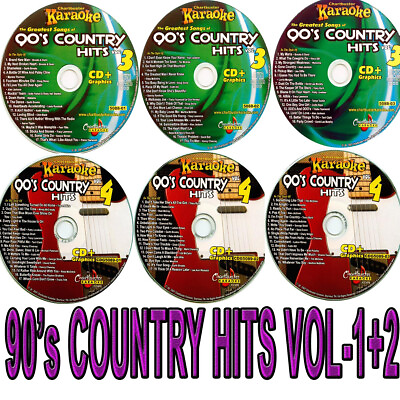 #ad 90#x27;s COUNTRY VOL 34 Chartbuster Karaoke CDG 6 DISC BOX SET NEW w SONG LIST $31.99