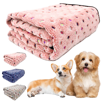 #ad Puppy Soft Plush Pet Dog Blanket Throw Sherpa Fleece Warm Sleeping Cover Mat $22.19