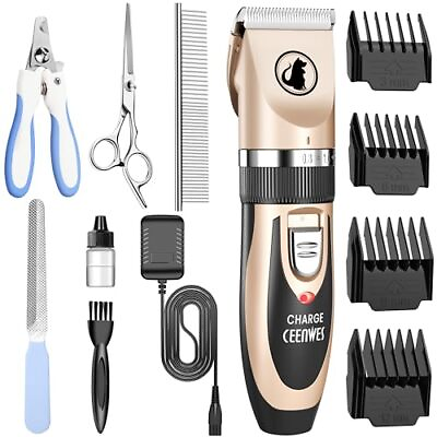 #ad Dog Clippers Low Noise Cat Clippers Rechargeable Dog Trimmer Cordless Pet Gro... $39.60