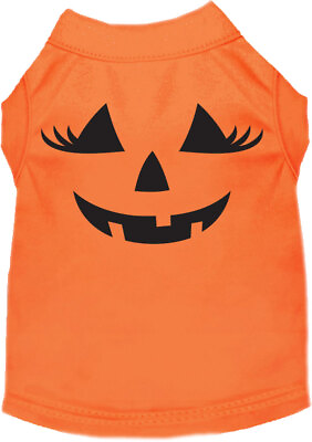 #ad Mirage Pumpkin Face Her Costume Shirt Orange for Dogs or Cats Halloween $18.99