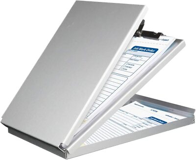 #ad Aluminum Clipboard with Storage Memo Size Recycled Metal Form Holder Binder A5 $27.45
