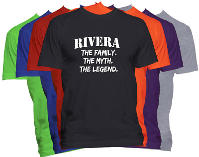 #ad RIVERA Last Name Shirt Custom Name Shirt Family Reunion Family Name T Shirt $13.99