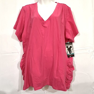 #ad Bally 3XL Total Fitness Secret Slimming Plus Workout Shirt Pink Active NWT 0733 $19.98