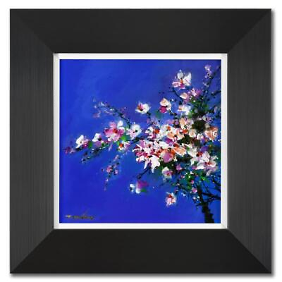 #ad Thomas Leung quot;Small Pink Flowerquot; Hand Signed Framed Original Painting $1100.00
