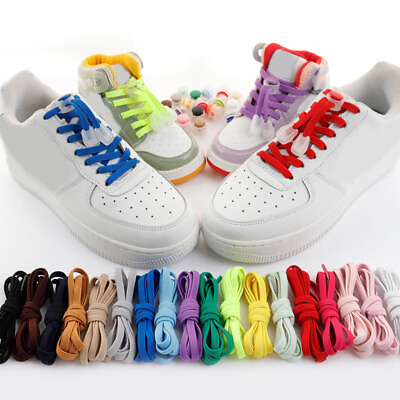 #ad Shoe Accessories Shoelaces Shoe Tie Shoes Laces Shoes Rope 1 Pair Fashion Flat# $2.02