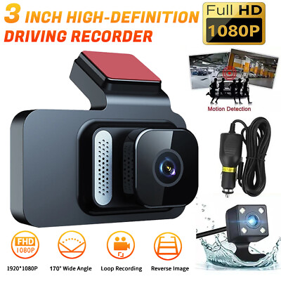 #ad 3quot; Car DVR Dash Cam Video Recorder Wifi HD 1080P Front Rear Camera Night Vision $27.06