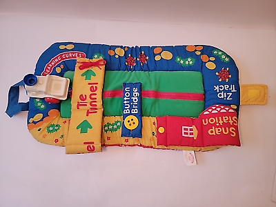 #ad Vintage 1988 Panosh Place Learning Curves Activity Interactive Soft Mat Tie Zip $25.00