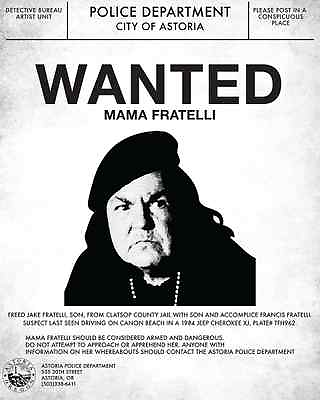 #ad Goonies Mama Fratelli Wanted Poster Flyer Poster Prop Replica 💥CLEARANCE💥 $2.29